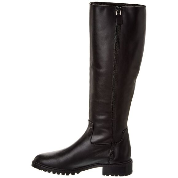 Stuart Weitzman Cozy City Zip Leather To-The-Knee Boot - Picture 2 of 5